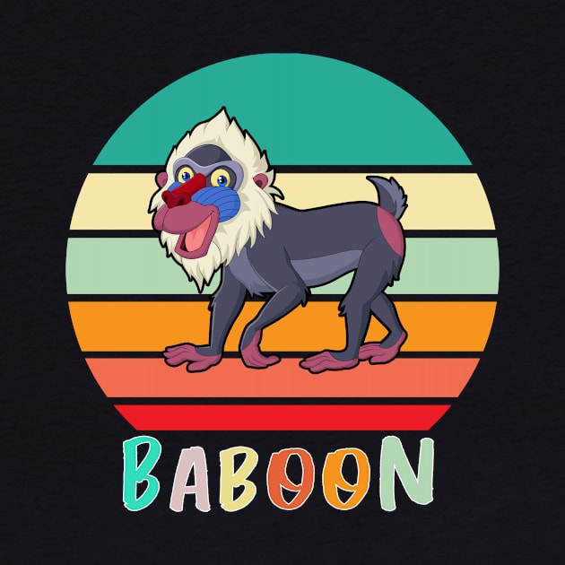 Vintage Retro Baboon by adrinalanmaji